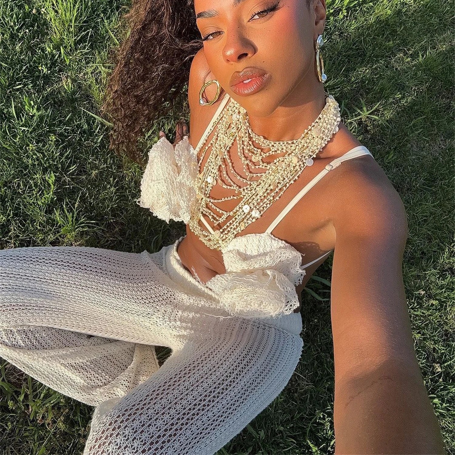 3Pcs Lace Up Bikini With Long Pants Floral Swimsuit Women Sexy Swimwear Bandeau Biquini Bodysuit Bathing Suits Sarongs Beachwear