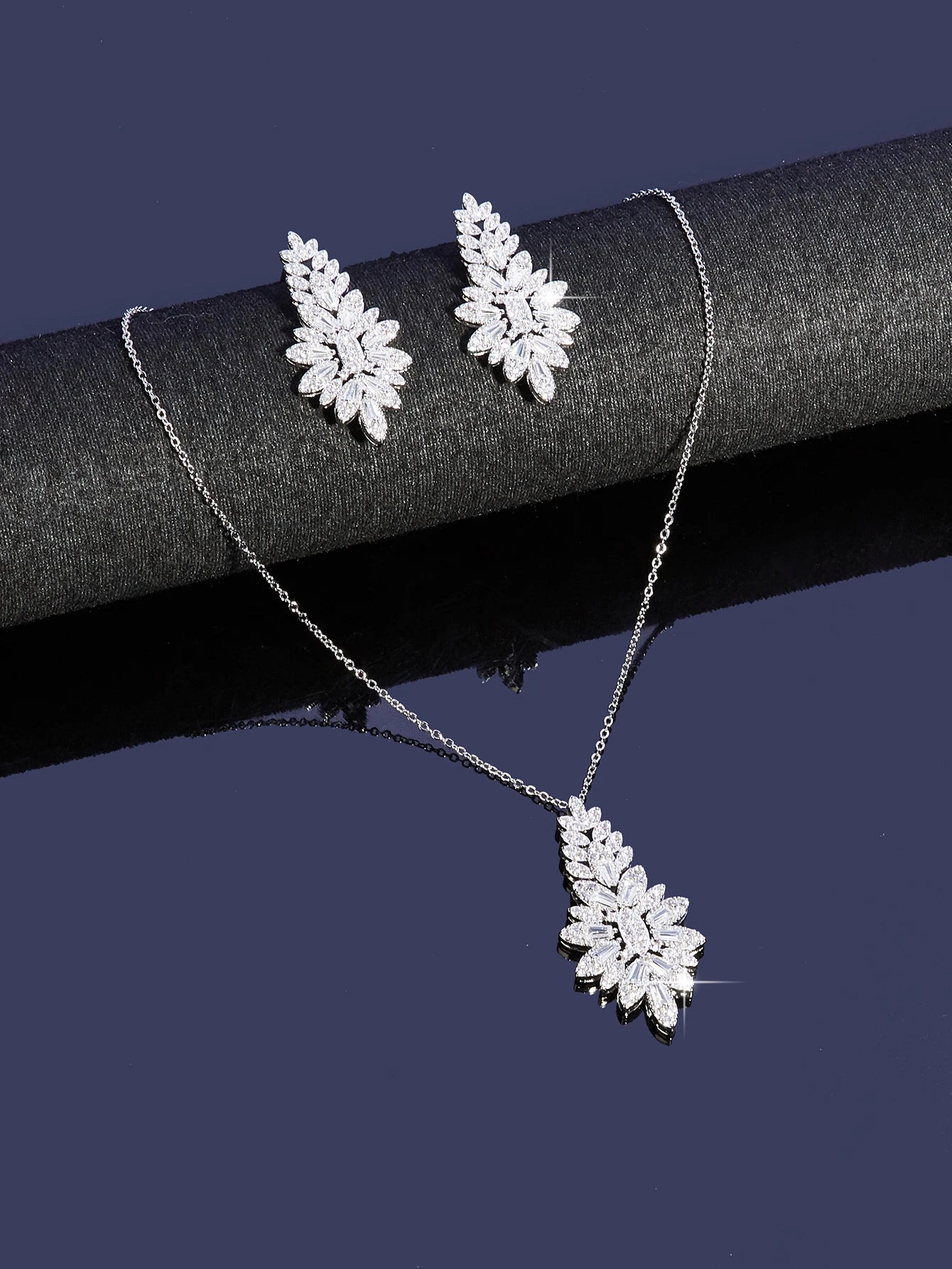 Elegant Water Droplet Cubic Zirconia Set