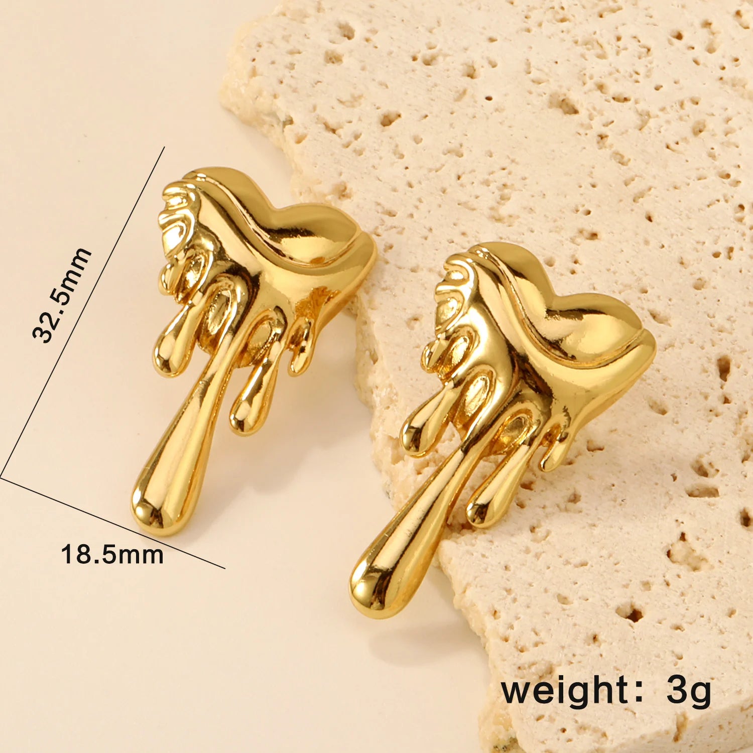 LUXUSTEEL Shell Water Drop Pearl Stud Earrings