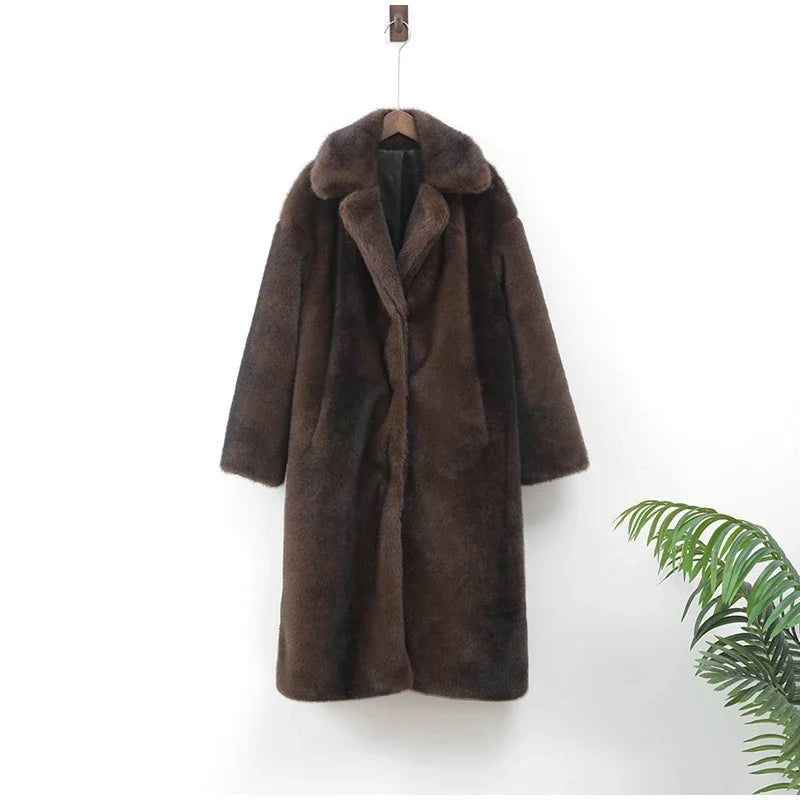 Winter Warm Thick Women Faux Fur Coats