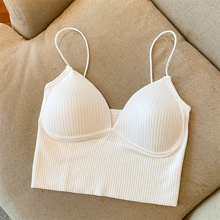 V-Neck Stretch Push-Up Camisole Bralette