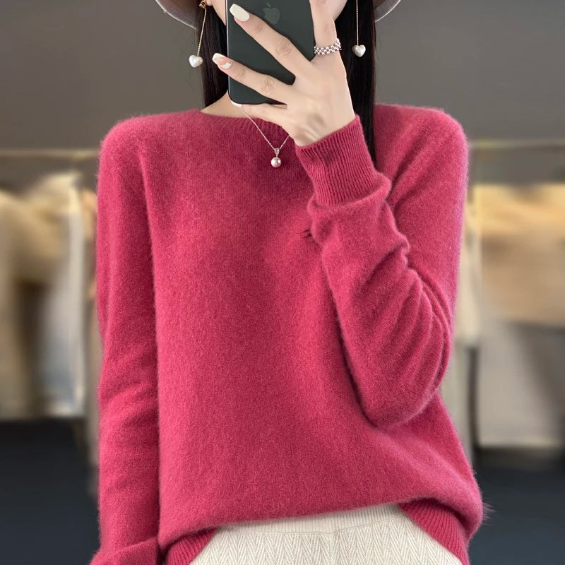 100% Merino Wool Cashmere Sweater for Women