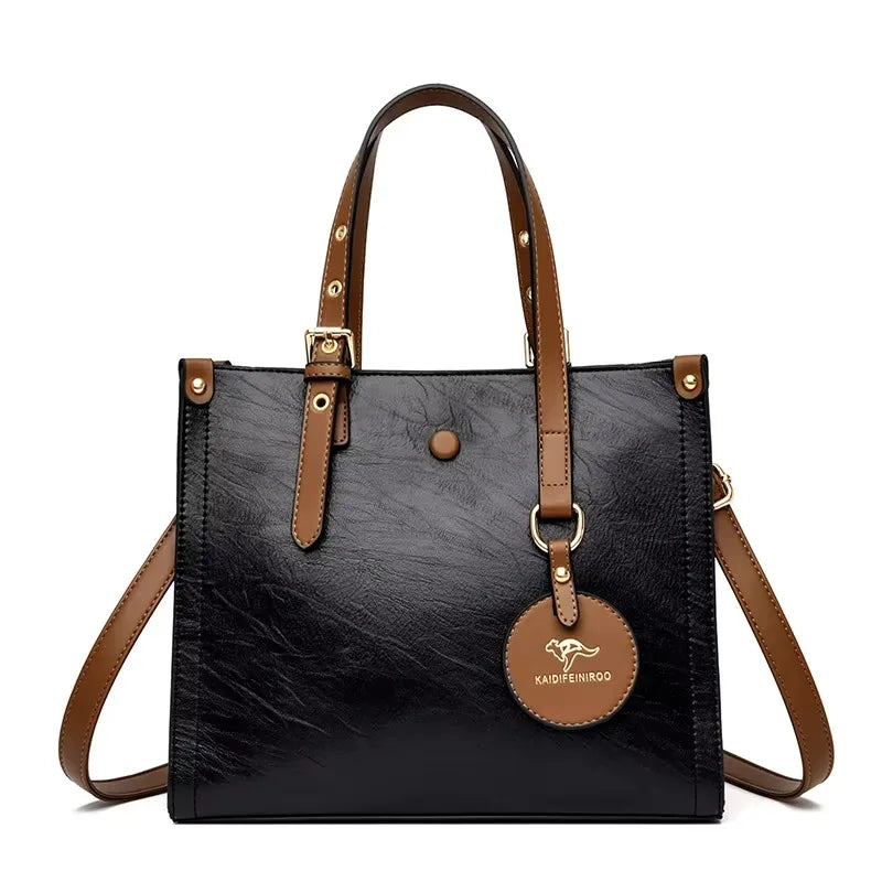 Luxury Print Leather Women’s Shoulder Bag