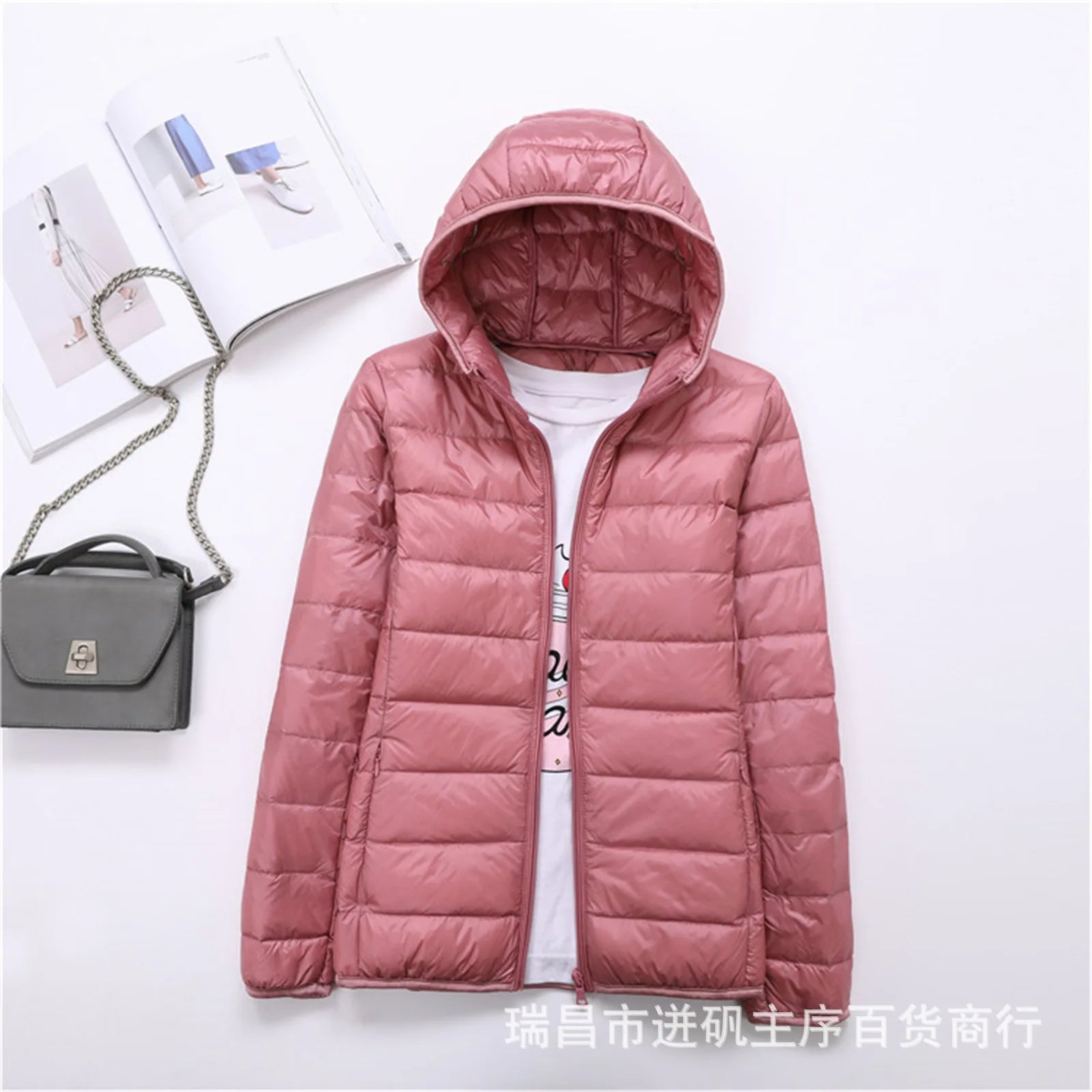 Women's Hooded Zipper Cotton Jacket
