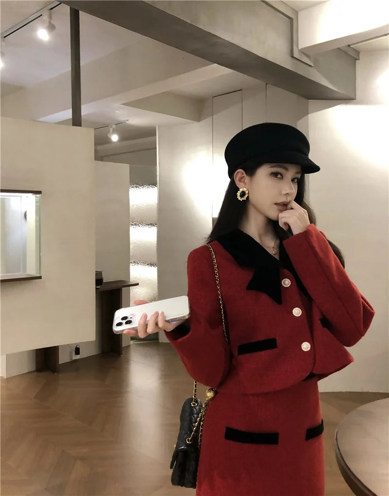 Winter Outfit Women 2024 New Elegant Lady Thickened