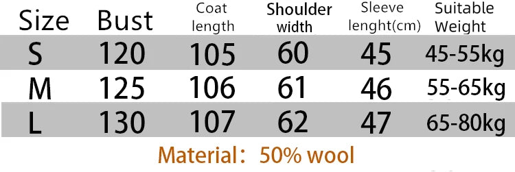 Winter Jacket Women Long Coat Wool Woven Fabric Thick Warm