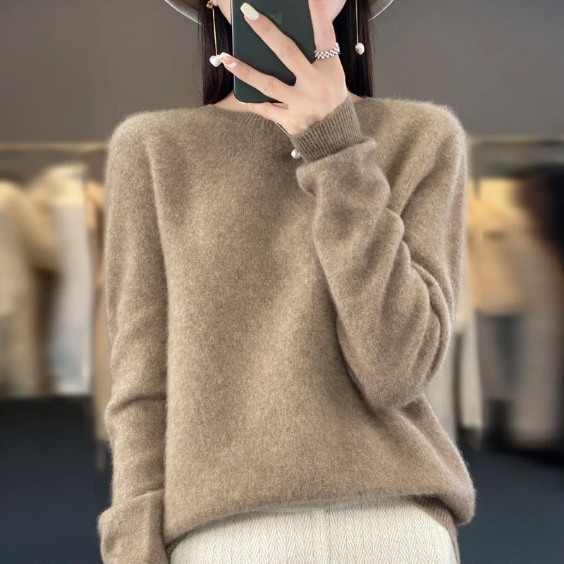 100% Merino Wool Cashmere Sweater for Women