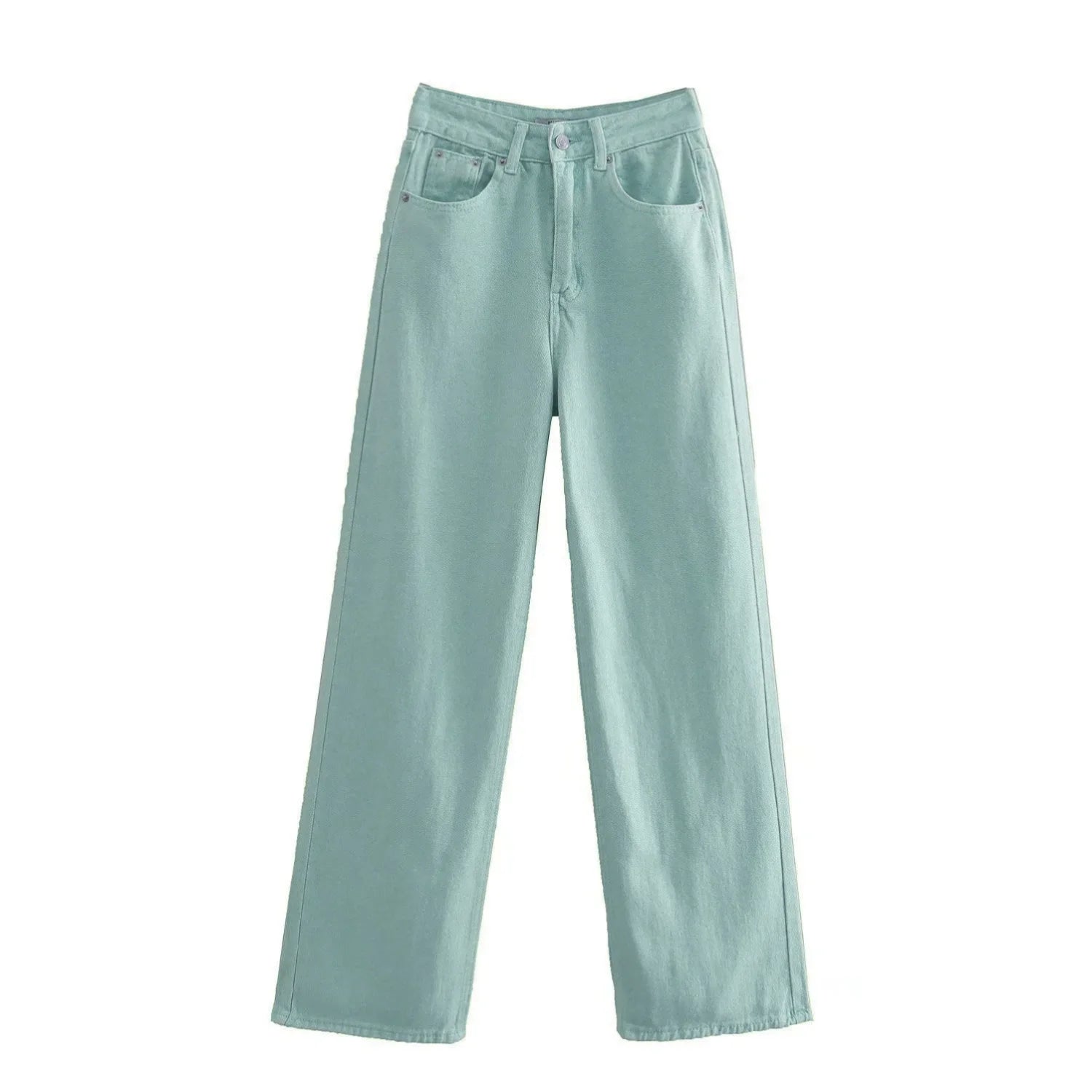 High-Waist Plus-Size Loose Jeans