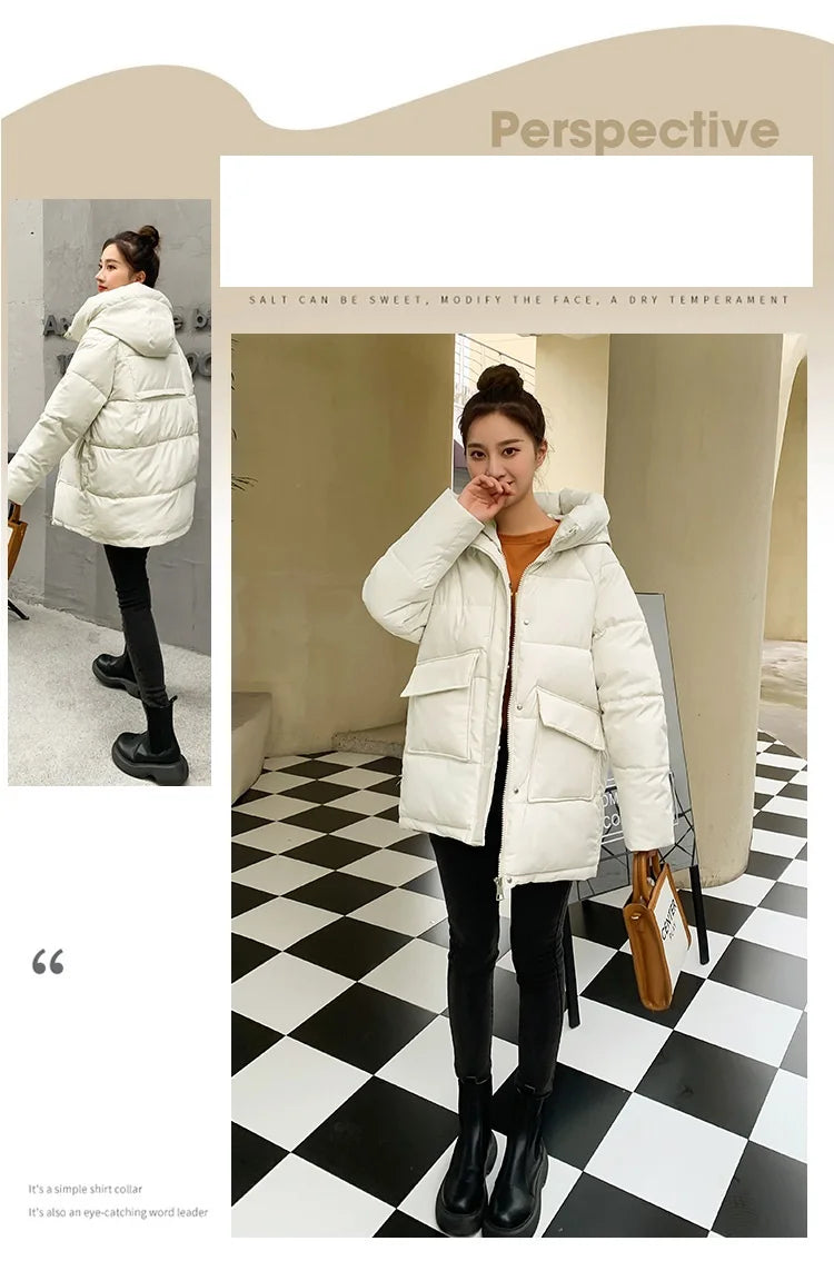 Women Winter Oversize Outwear Cotton Down Coat