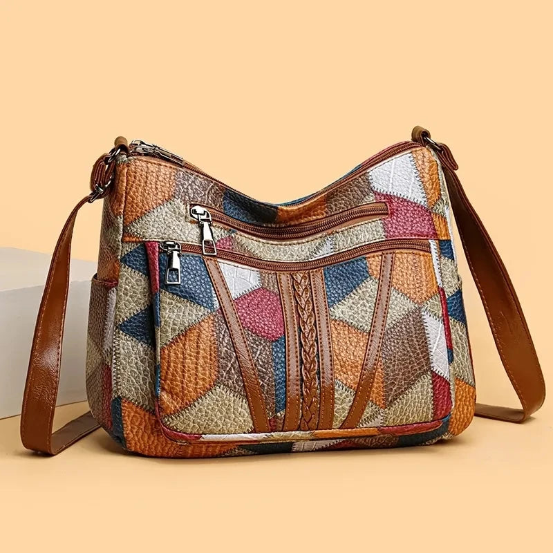 Elegant Vintage Multi-pocket Crossbody Bag
