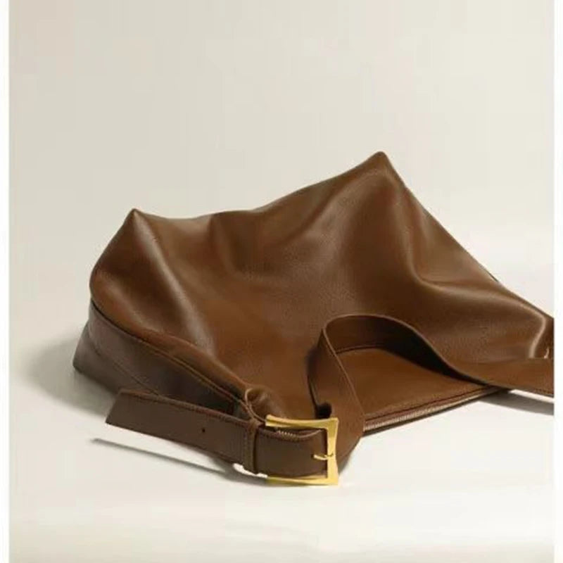 Vintage PU Leather Boston Handbag