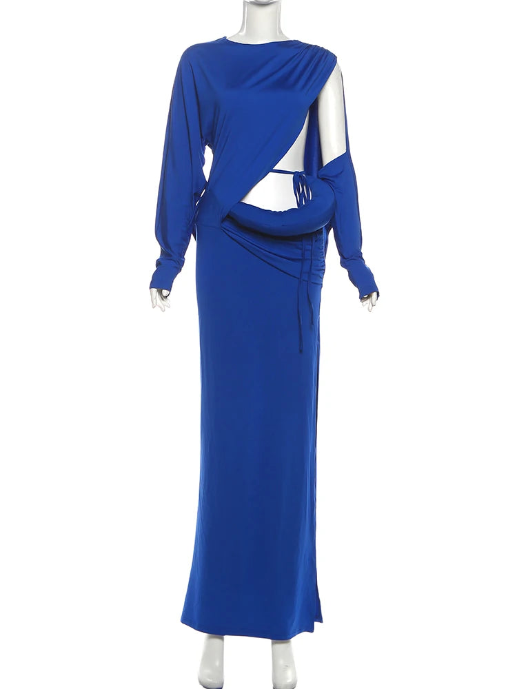 Weird Puss Irregular Chic Dress Women Skew Collar 3D New Design