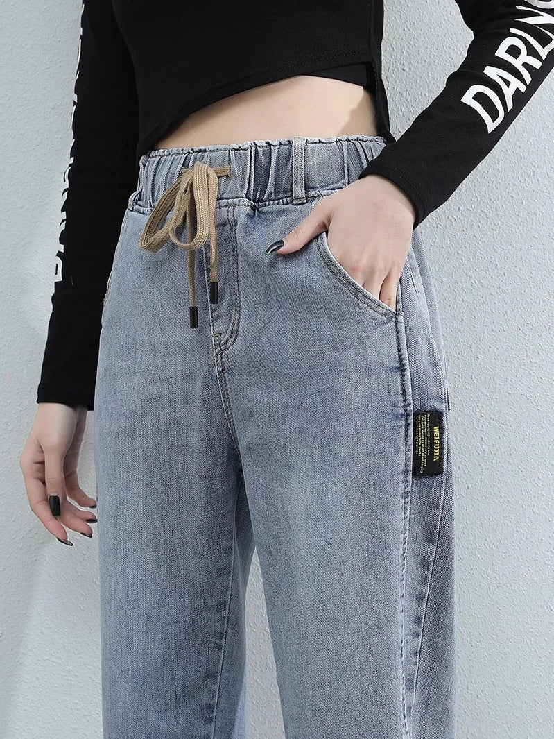Trendy High-Waist Dad Jeans