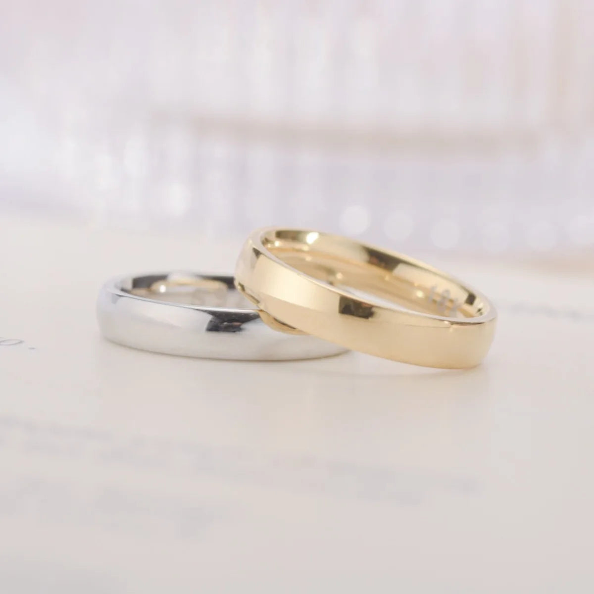 Gold Plated Simple Couple's Ring
