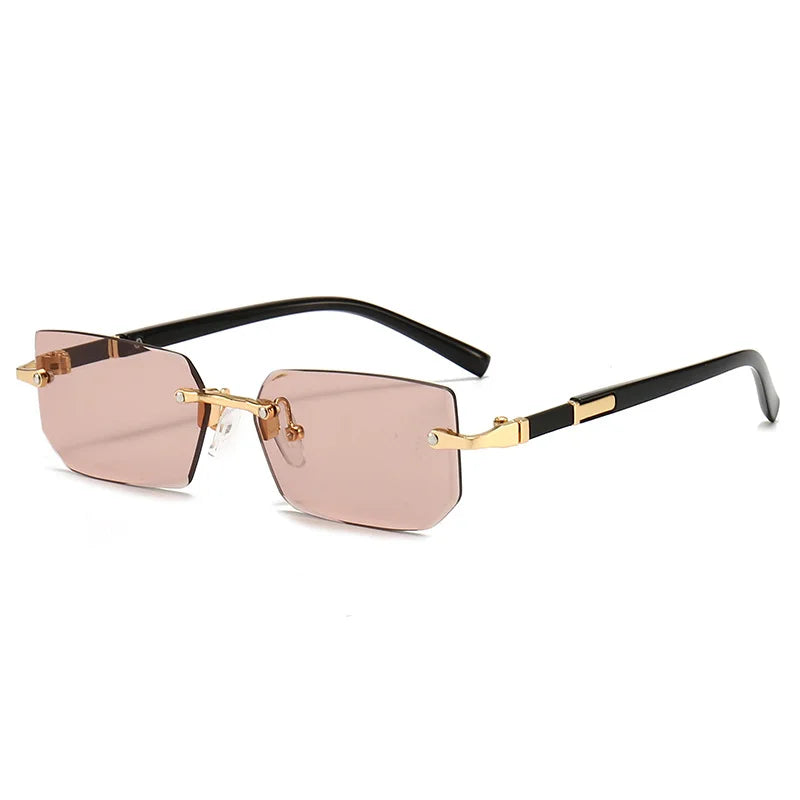 Rimless Classic Square Sunglasses