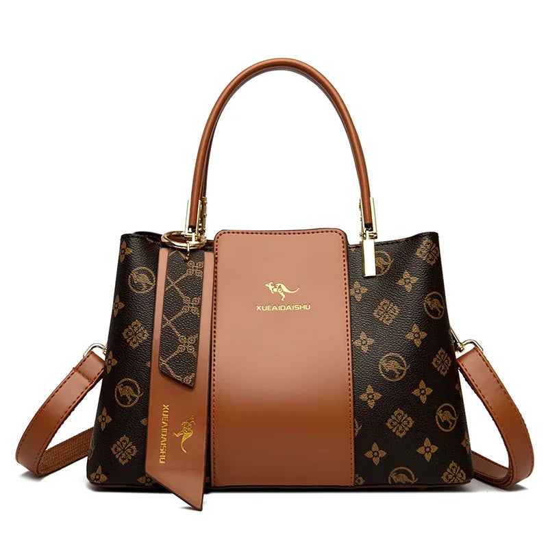 Luxury Print Leather Women’s Shoulder Bag