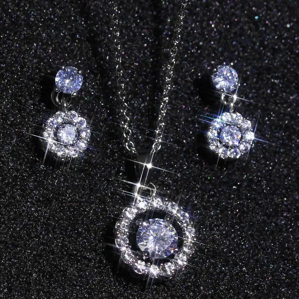 15-Design 925 Sterling Silver Bridal Jewelry Set