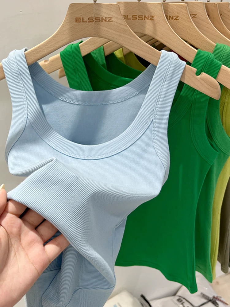 Women’s Ribbed Round Neck Tank Top