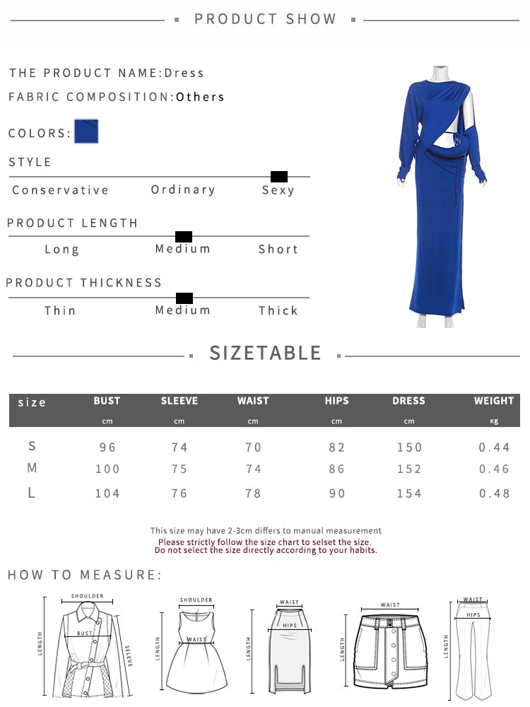 Weird Puss Irregular Chic Dress Women Skew Collar 3D New Design