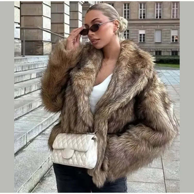 Winter Warm Thick Women Faux Fur Coats