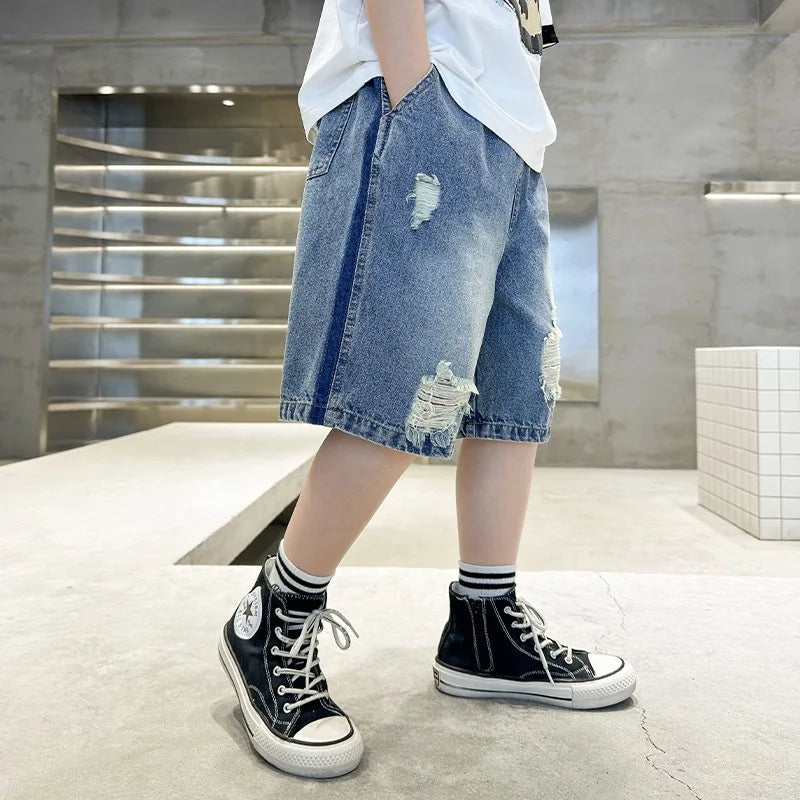 Boys' Korean Style Denim Shorts