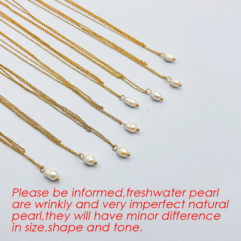 Minimalist Freshwater Pearl Double Layer Necklace