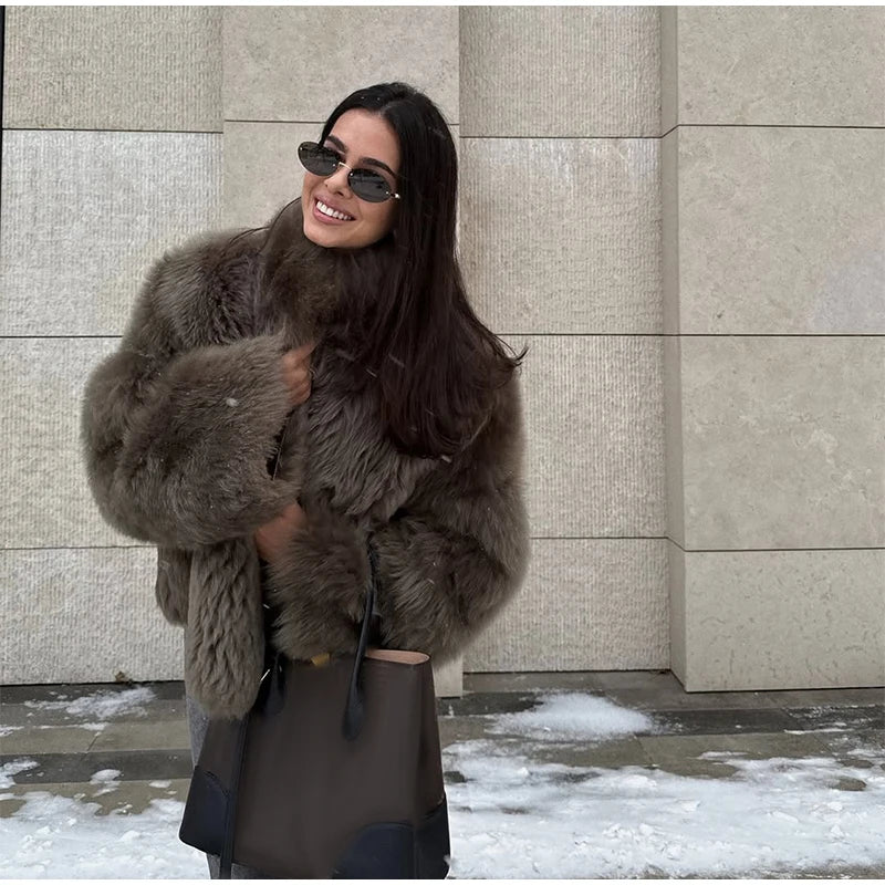 Winter Warm Thick Women Faux Fur Coats