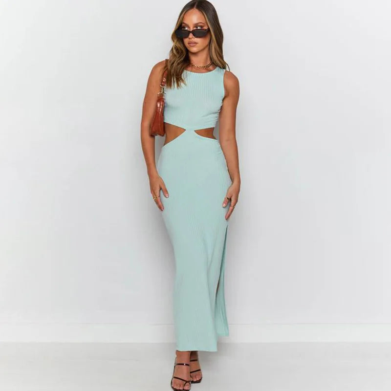 New Sexy Beach Dress Vacation Long Dress For Women Backless Summer Elegant Dress summer Party dresses Woman clothing vestidos