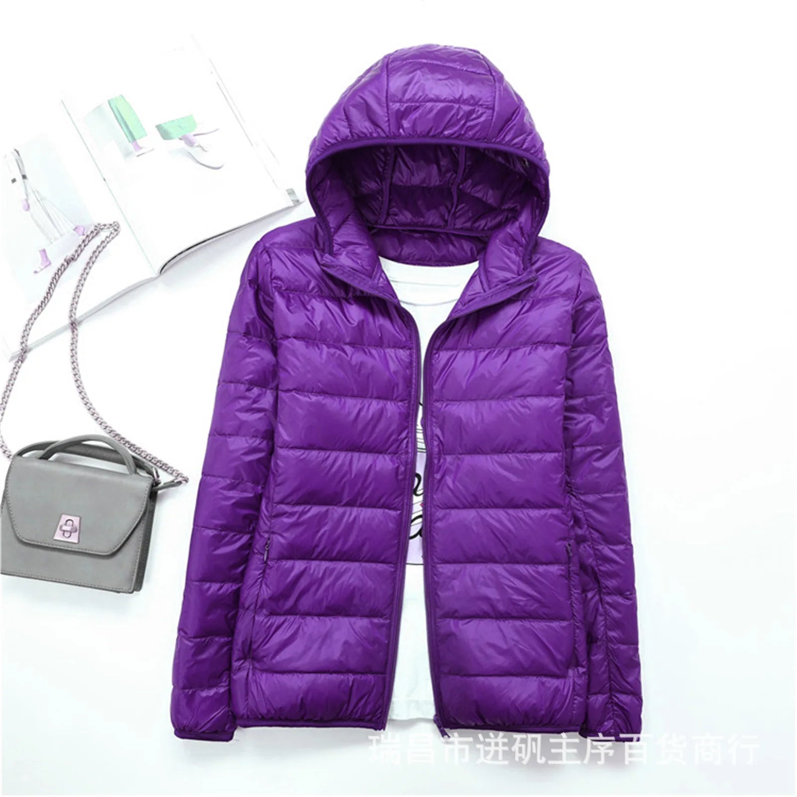 Women's Hooded Zipper Cotton Jacket