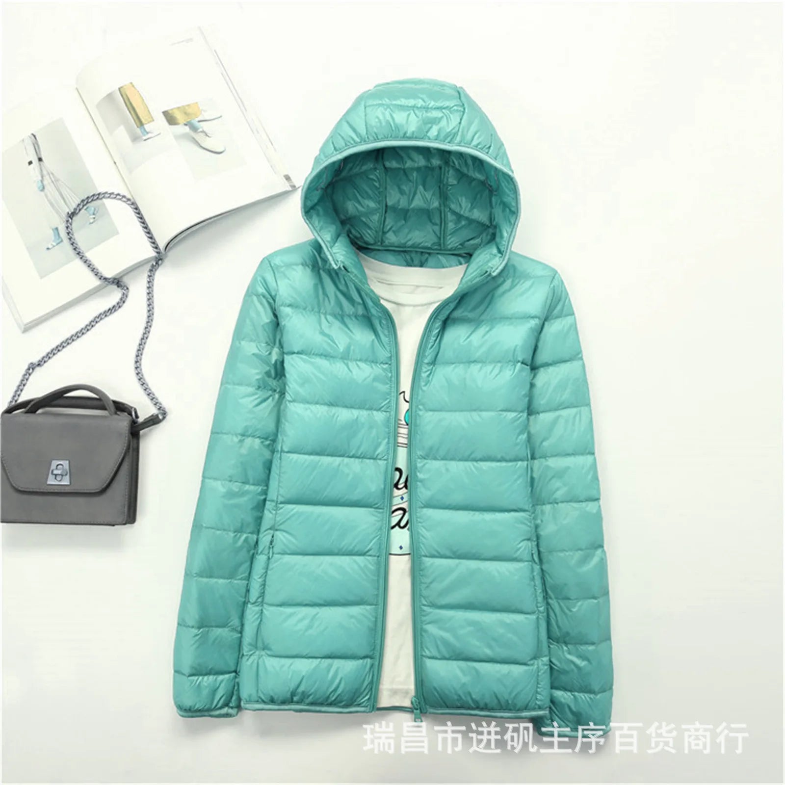 Women's Hooded Zipper Cotton Jacket