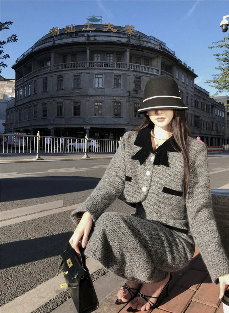 Winter Outfit Women 2024 New Elegant Lady Thickened