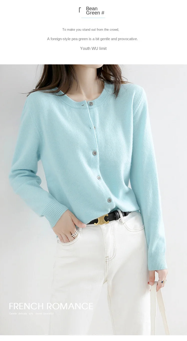 Worsted Spring & Autumn Women's Cardigan
