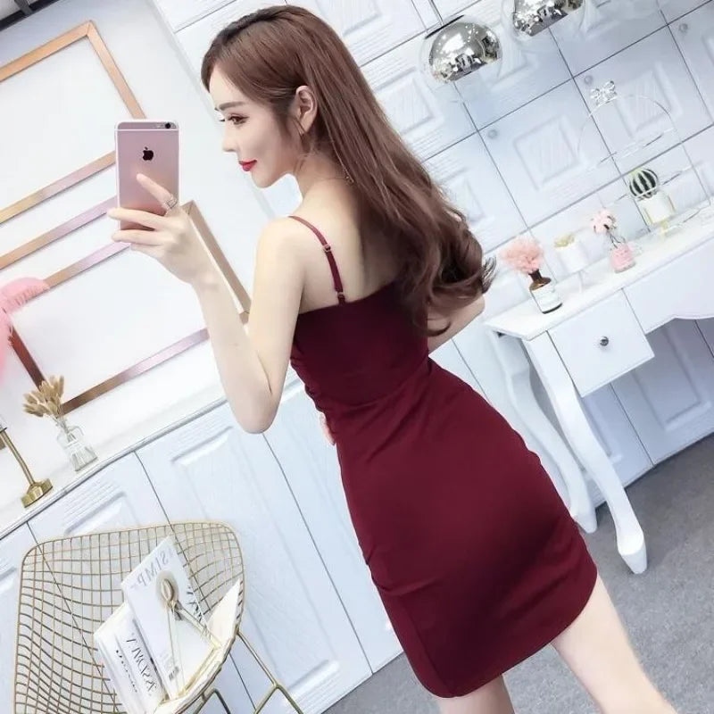 Women's Dress Beach Sexy Red Female Dresses Soft Coquette Mini Short Elegant and Beautiful Cheap Casual Chic Xxl Clothing Loose