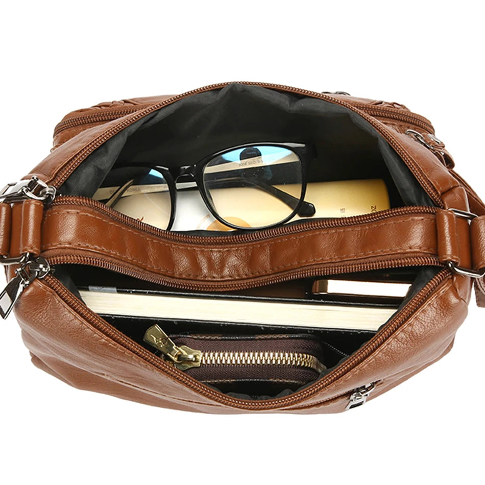 Retro Soft PU Leather Crossbody Bag