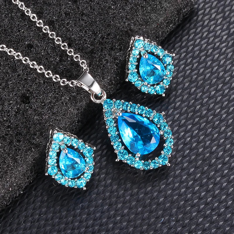 15-Design 925 Sterling Silver Bridal Jewelry Set