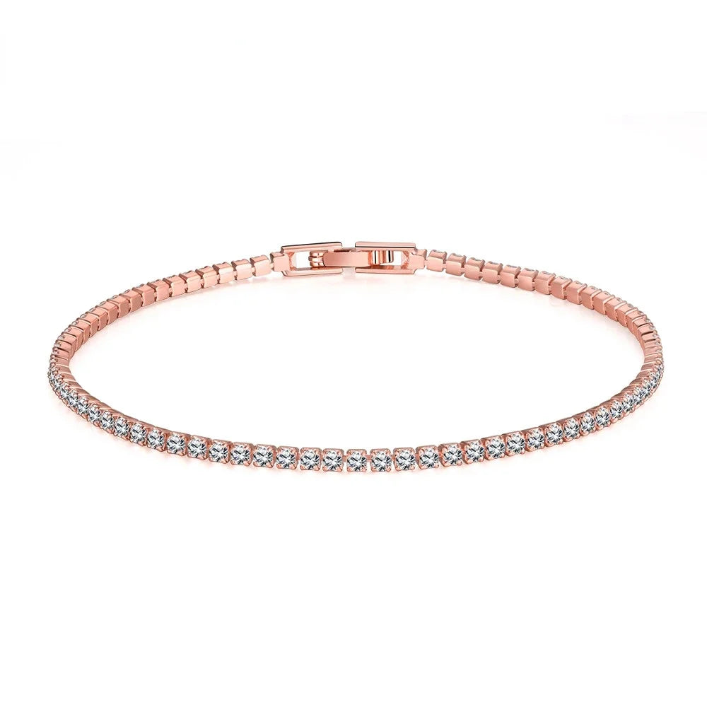 Sterling Silver 2mm Zirconia Tennis Bracelet