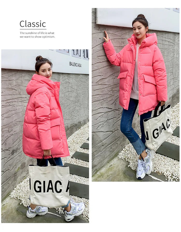 Women Winter Oversize Outwear Cotton Down Coat