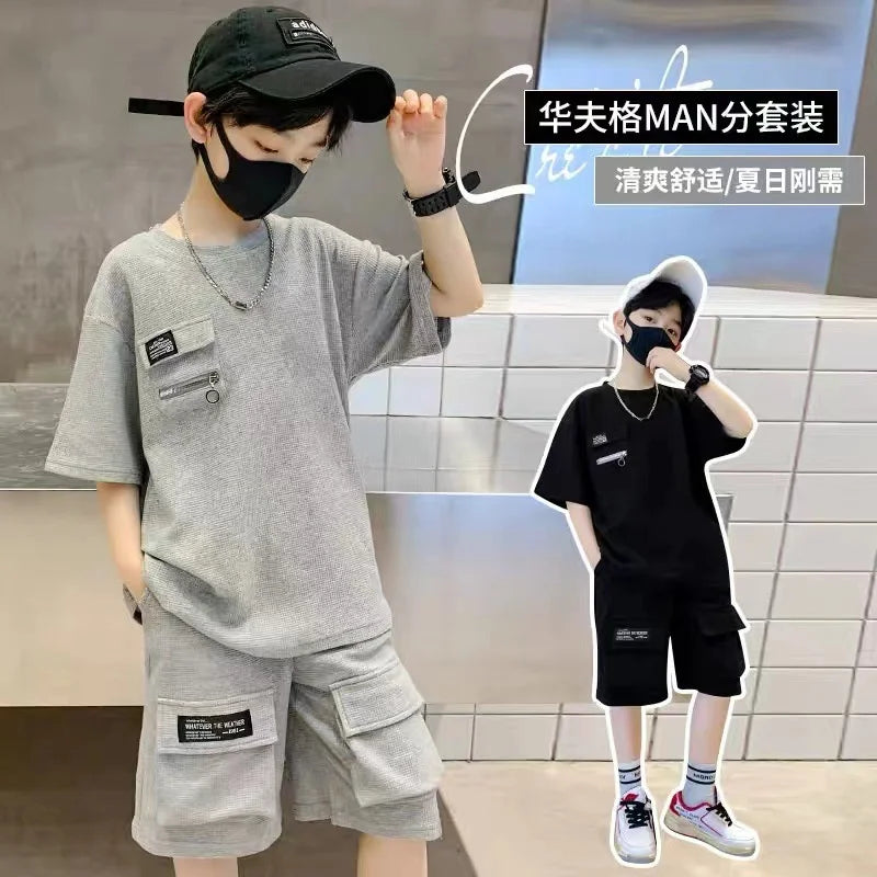 Boys' Sporty T-Shirt & Shorts Set