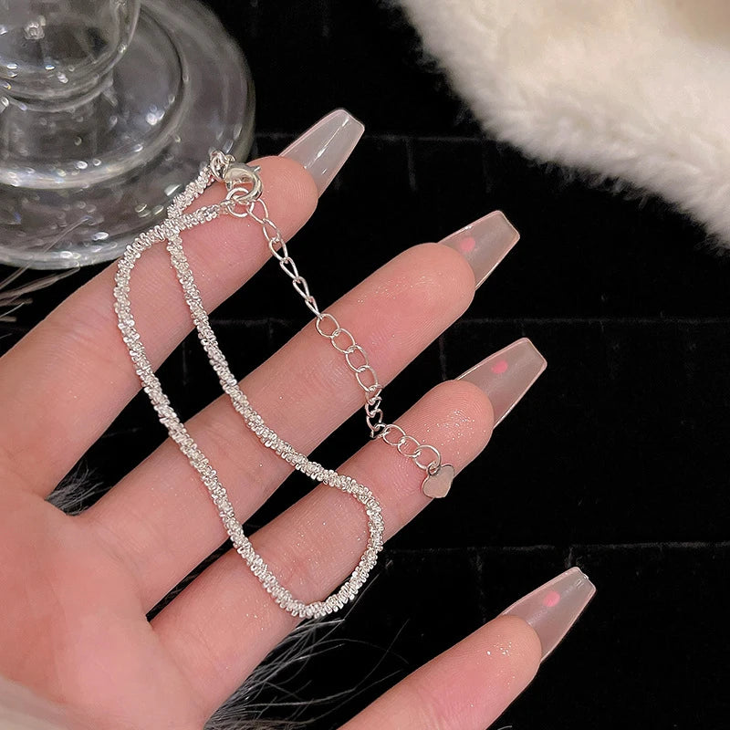 Shiny Gypsophila Necklace & Bracelet Set