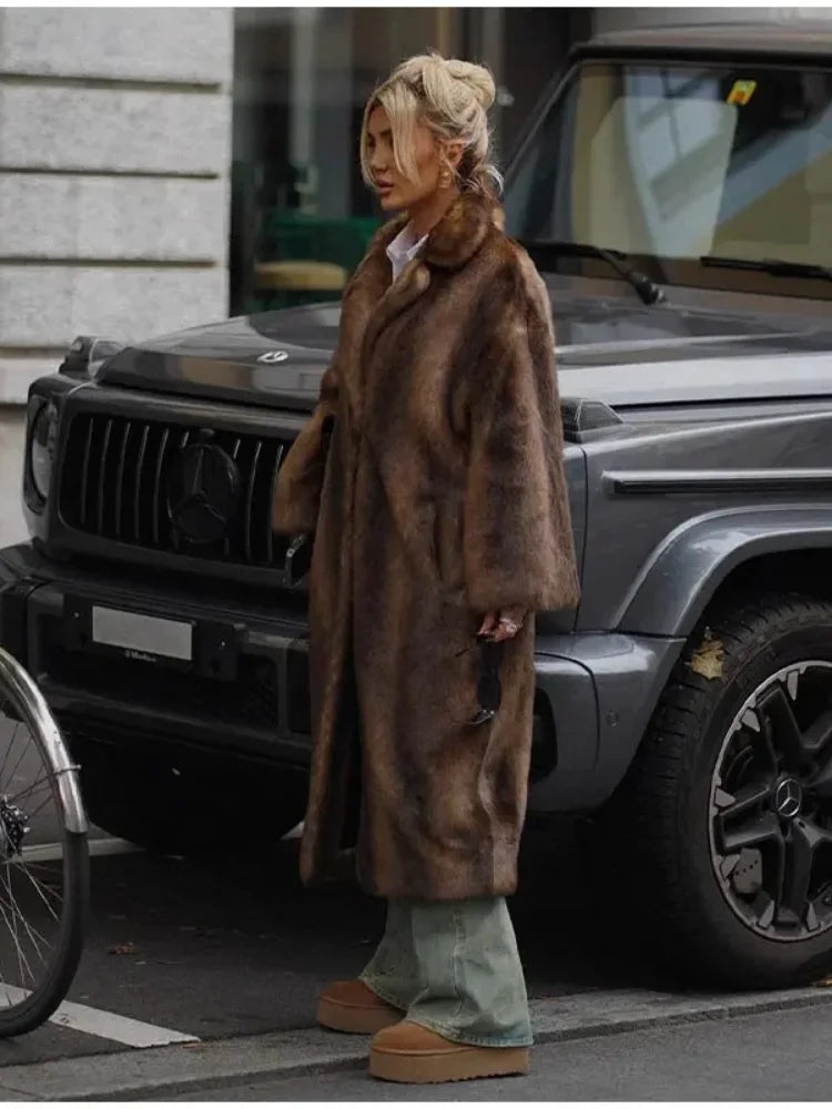 Winter Warm Thick Women Faux Fur Coats