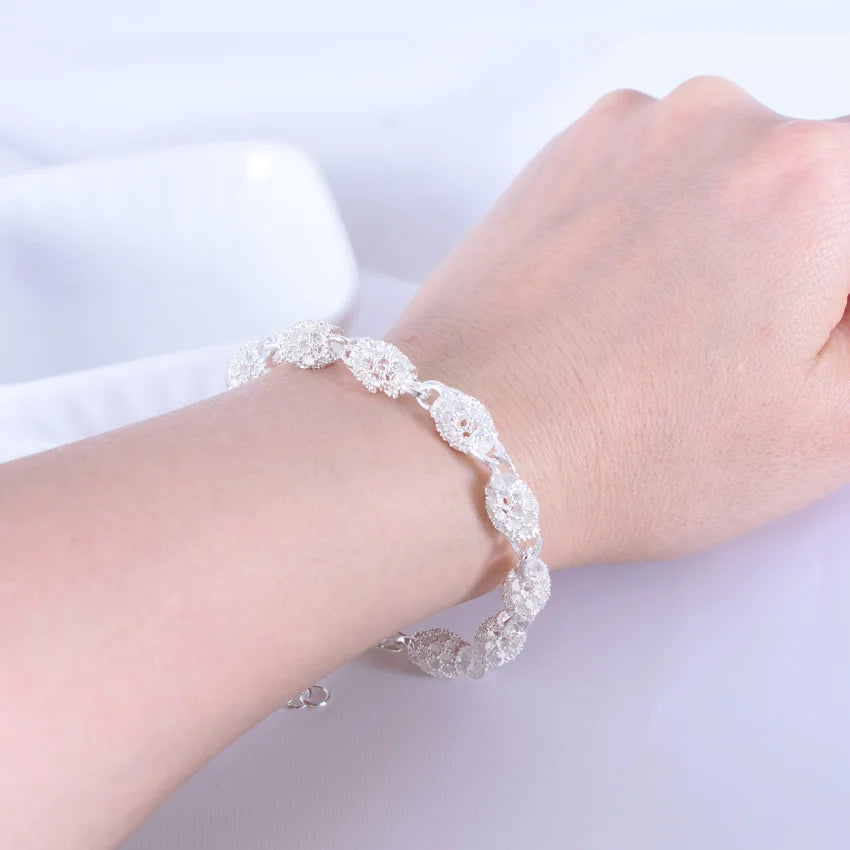 925 Sterling Silver Lantern Ball Charm Bracelet