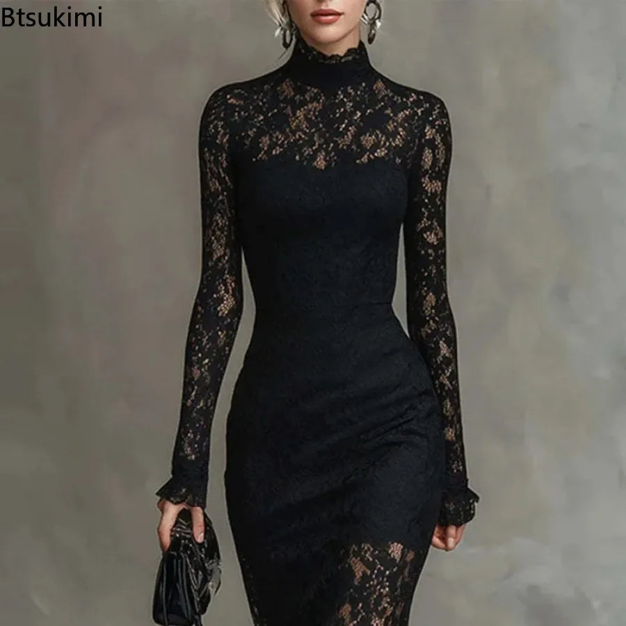2026 Spring Women's Luxury Elegant Long Sleeve Evening Dresses