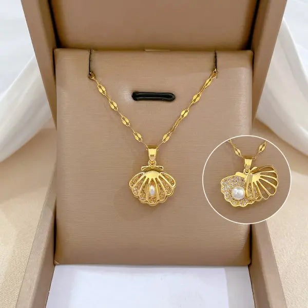 Zircon Butterfly Tassel Choker Necklace