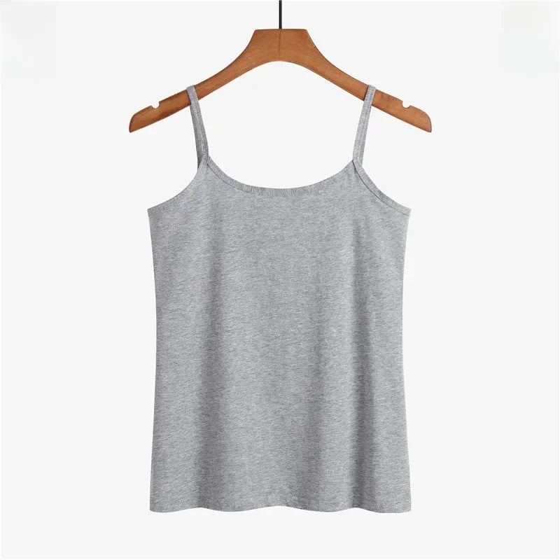 Pure Cotton White Sleeveless Tank Top