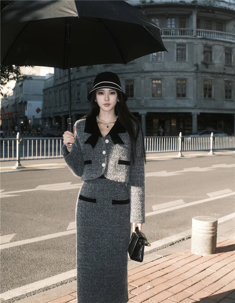 Winter Outfit Women 2024 New Elegant Lady Thickened