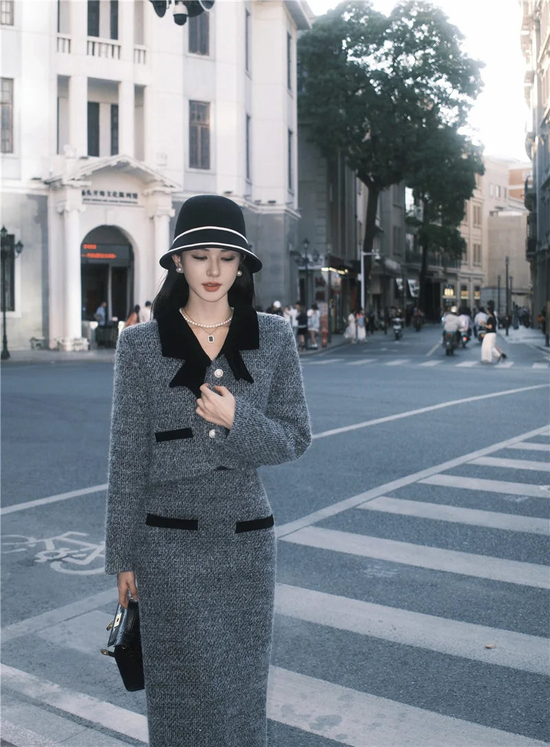 Winter Outfit Women 2024 New Elegant Lady Thickened