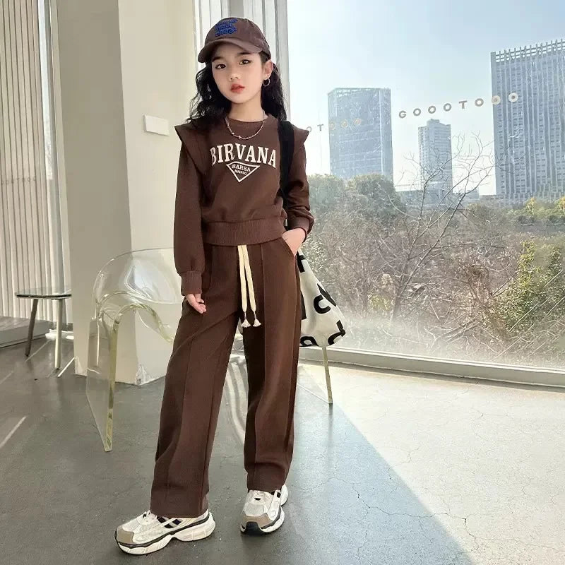 Spring Autumn Casual Sports Suit for Girls
