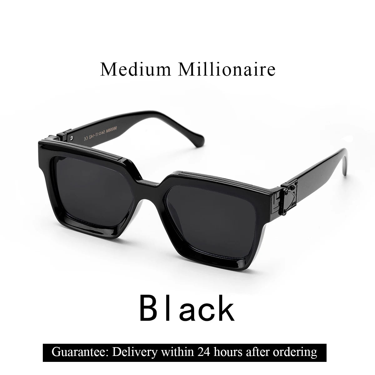 Ruiao Retro Black Luxury Sunglasses 2024