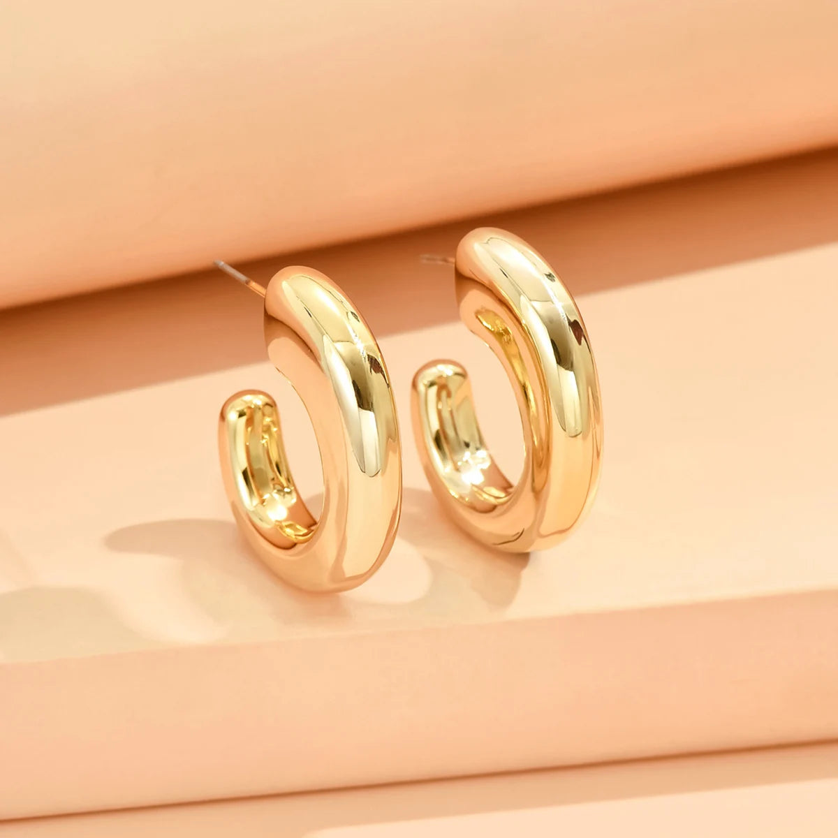 Geometric Irregular Metallic Earrings