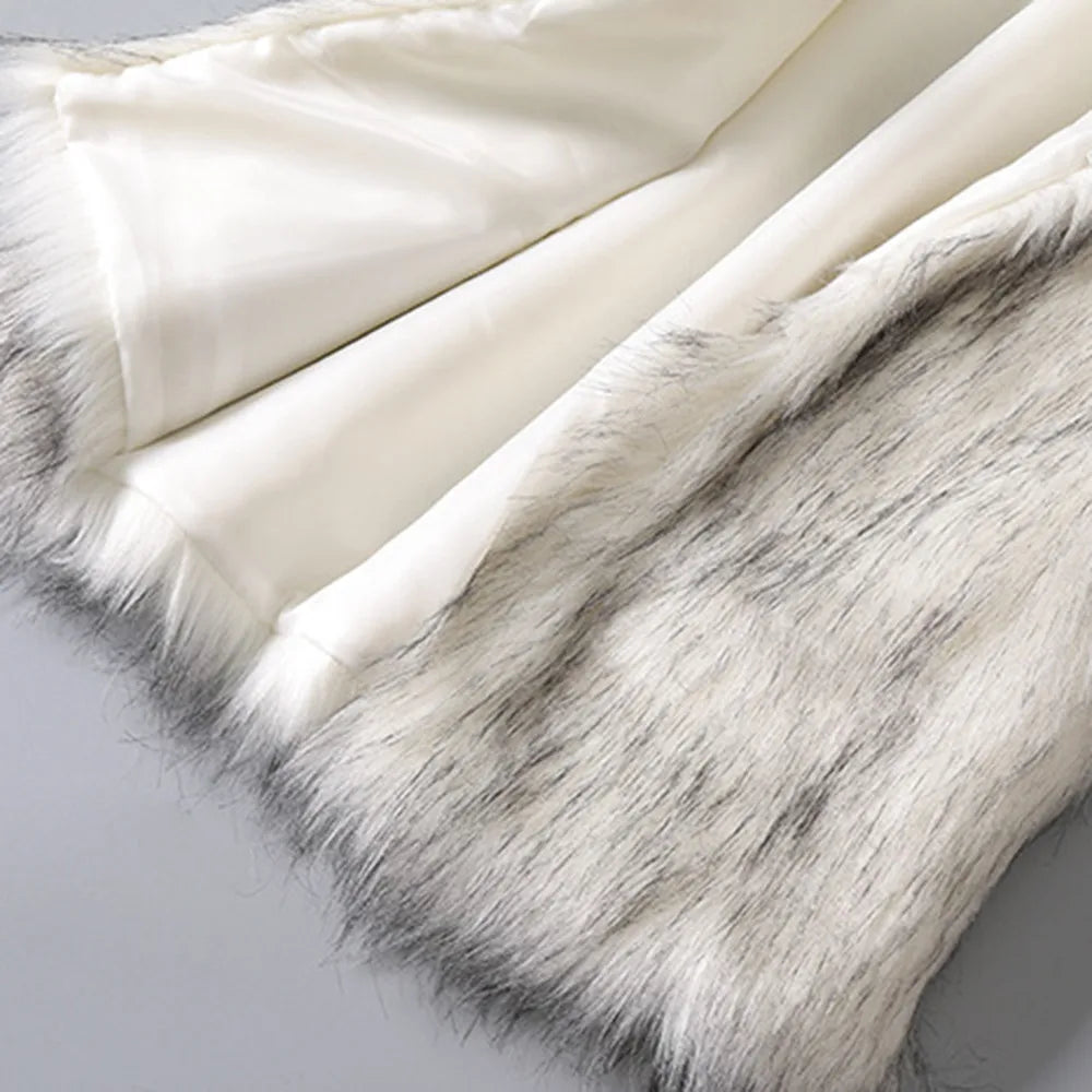 Women's Winter Wool Faux Fur Vest